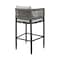 Armen Living Felicia Outdoor Patio 5-Piece Bar Table Set in Aluminum with Gray Rope and Cushions 840254333130 - alternate 10